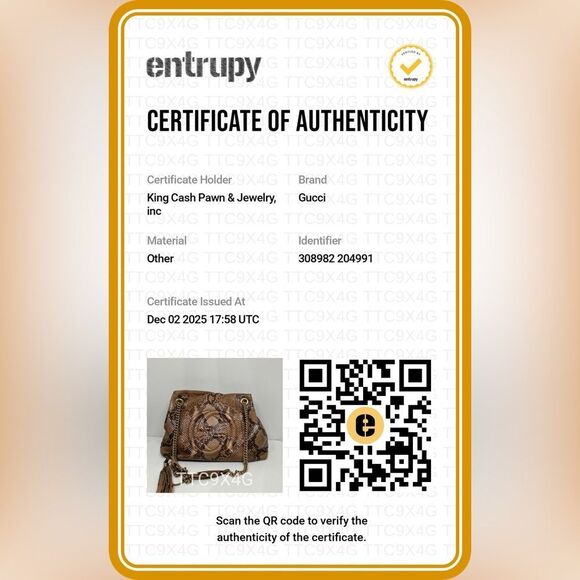 Gucci Soho Chain Strap Shoulder Bag Python Medium - Picture 2 of 13